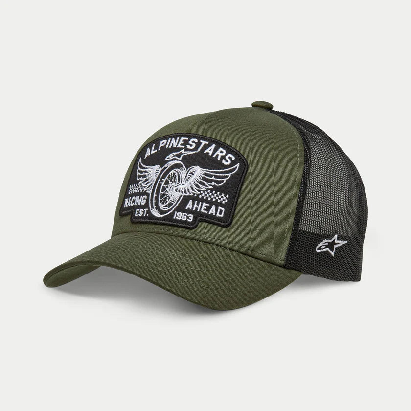 Alpinestars Cappellino HERITAGE PATCH TRUCKER HAT Verde Militare