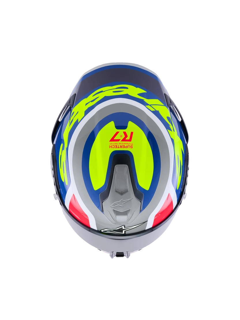 Casco Alpinestars S-R7 Lumen-Silver Black Pink Yellow Fluo Glossy