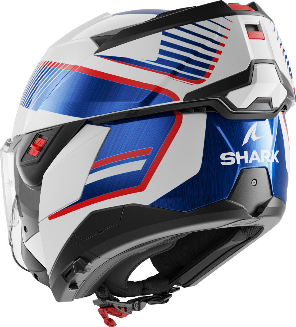 Casco SHARK Ribaltabile OXO SIKTER White Chrome Blue
