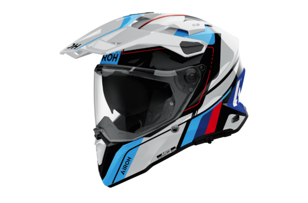 Casco AIROH Commander 2 SKIP WHITE RED GLOSS