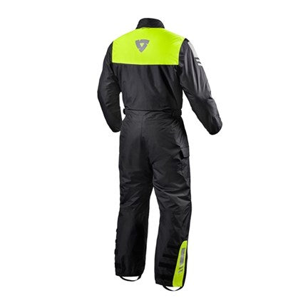 Tuta intera antipioggia REV'IT! Pacific 3 H2O Nero-Giallo Neon
