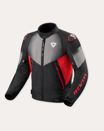 Giacca Rev'it! Control H2O - 1200 - Nero-Rosso