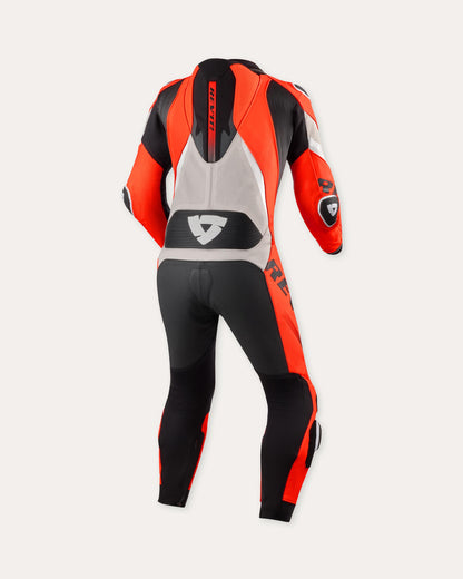 Tuta Rev'it! Intera Hyperspeed 3 - 3600 Grigio Chiaro-Rosso Neon