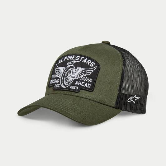 Alpinestars Cappellino HERITAGE PATCH TRUCKER HAT Verde Militare