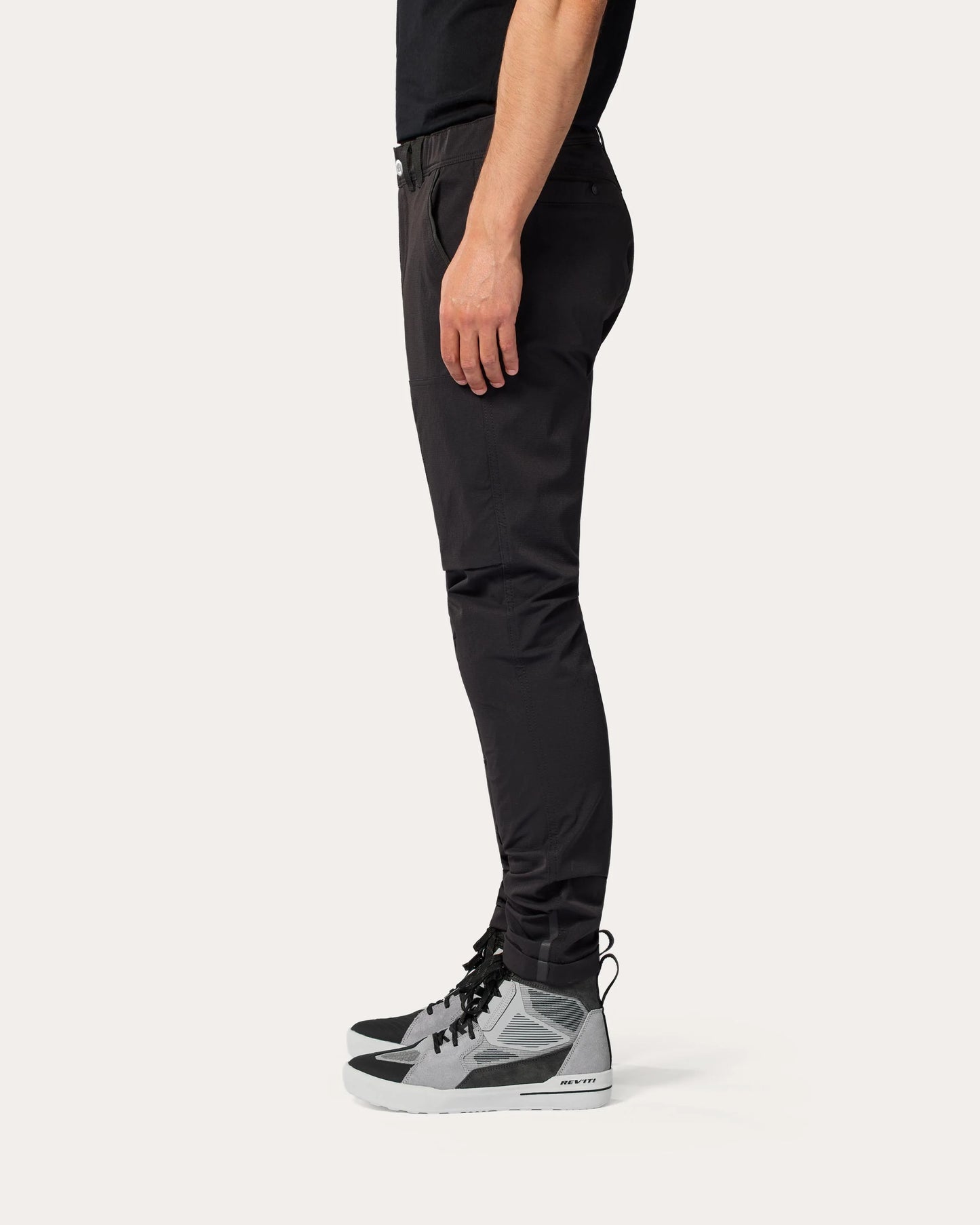 Pantaloni Chino Terry Skinny-Nero