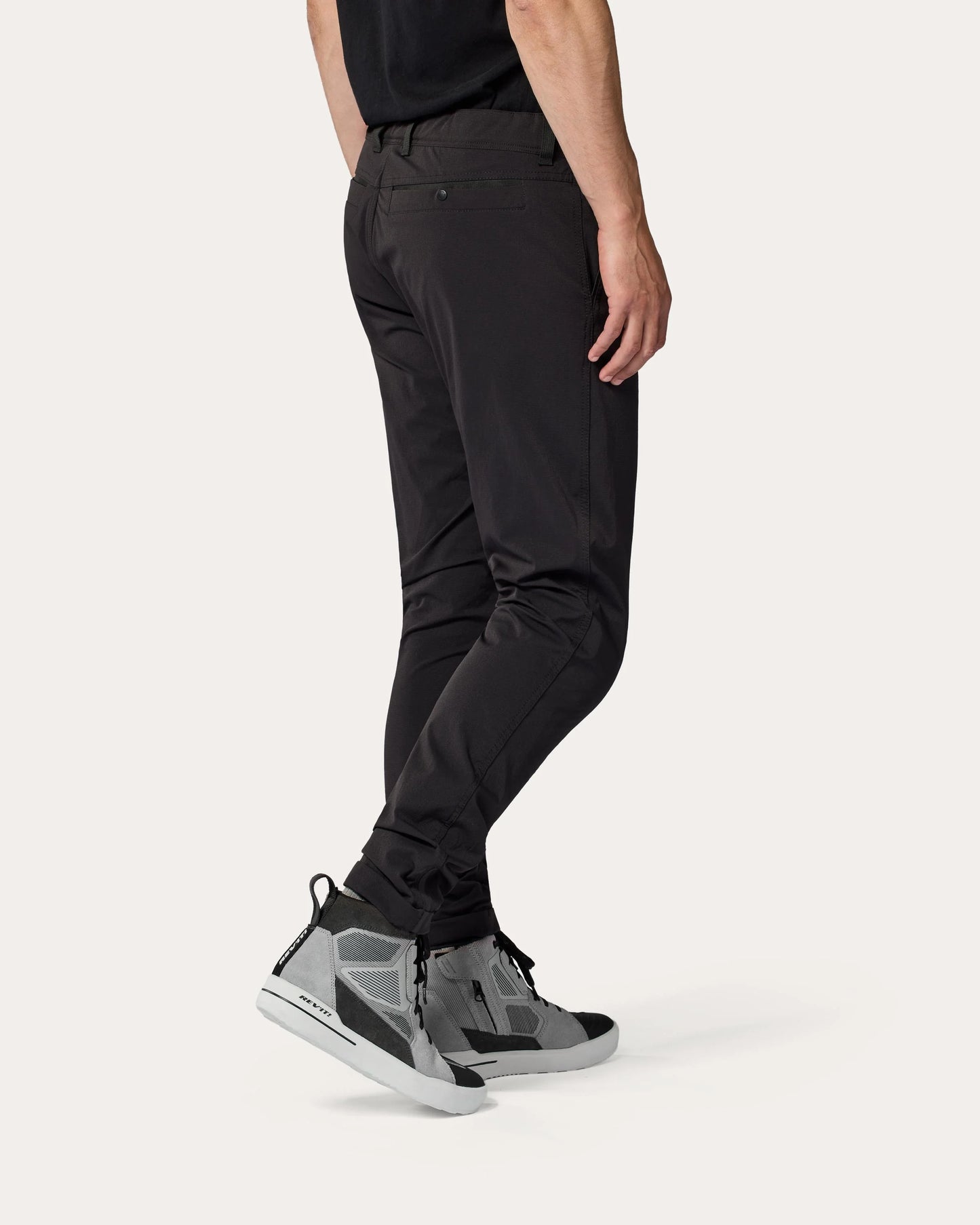 Pantaloni Chino Terry Skinny-Nero
