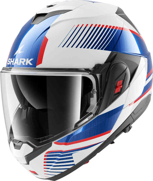 Casco SHARK Ribaltabile  OXO SIKTER White Chrome Blue