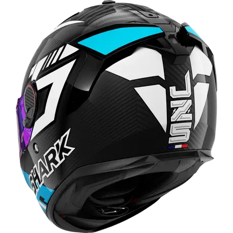 CASCO SHARK SPARTAN GT PRO CARBON ZARCO TRACK RACER Carbon White Blue