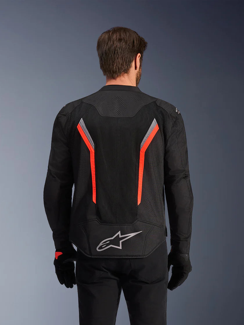 Giacca Alpinestars AST V3 Air-Black Dark Gray Red Fluo