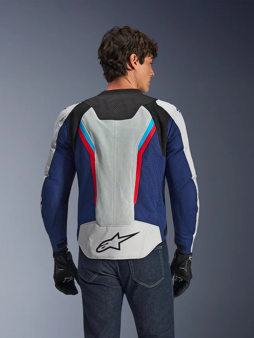 Giacca Alpinestars AST V3 Air-Silver Deep Blue Bright Red