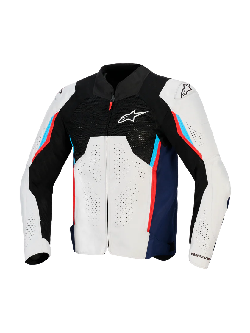 Giacca Alpinestars AST V3 Air-Silver Deep Blue Bright Red