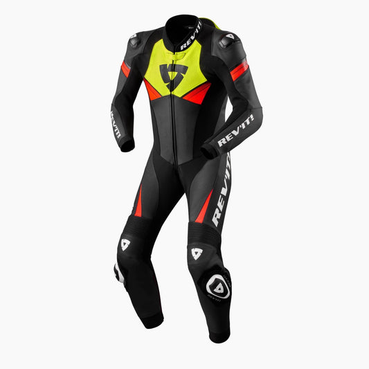 Tuta Intera REV'IT!  Argon 2 NERO-GIALLO Neon