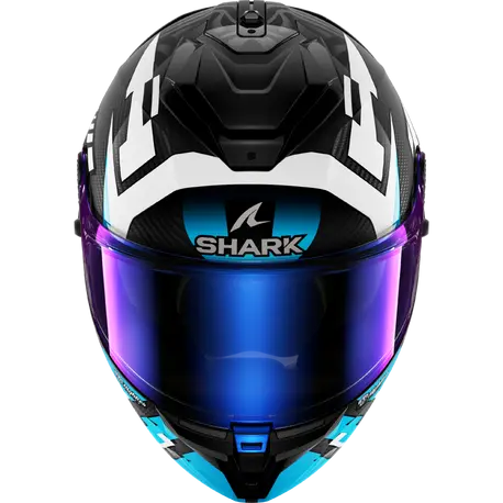 CASCO SHARK SPARTAN GT PRO CARBON ZARCO TRACK RACER Carbon White Blue