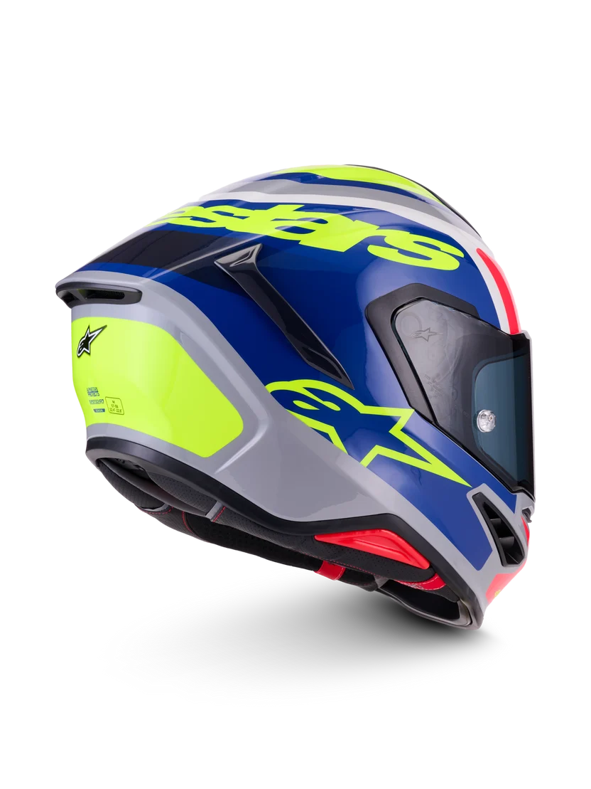 Casco Alpinestars S-R7 Lumen-Silver Black Pink Yellow Fluo Glossy