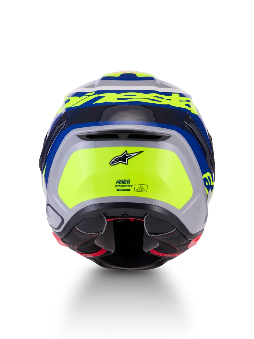 Casco Alpinestars S-R7 Lumen-Silver Black Pink Yellow Fluo Glossy