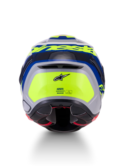 Casco Alpinestars S-R7 Lumen-Silver Black Pink Yellow Fluo Glossy