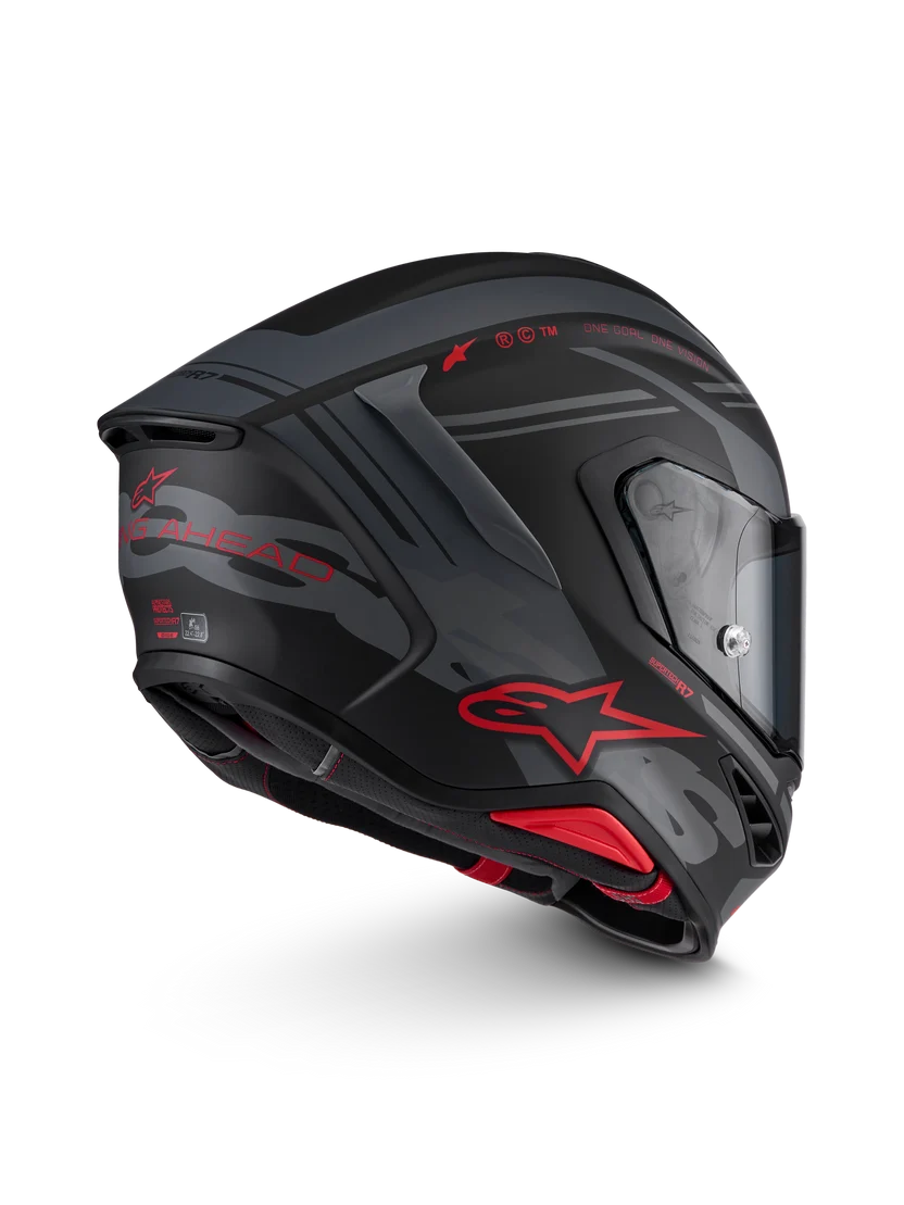 Casco Alpinestars S-R7 A-Core Black Gray Red Matt