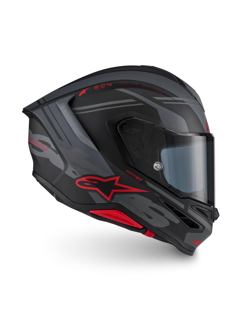 Casco Alpinestars S-R7 A-Core Black Gray Red Matt