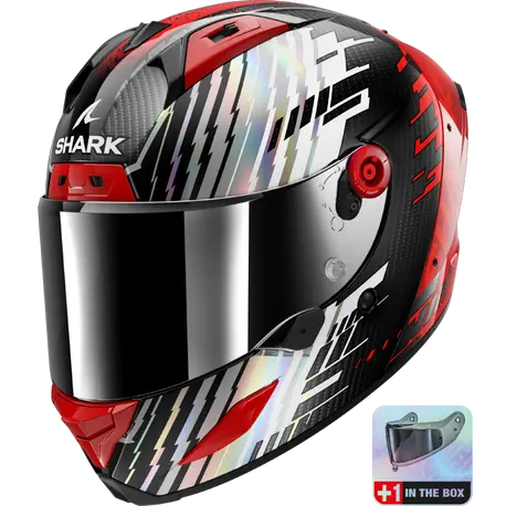 CASCO SHARK AERON EDGY Carbon RED Chrom