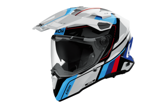 Casco AIROH Commander 2 SKIP WHITE RED GLOSS