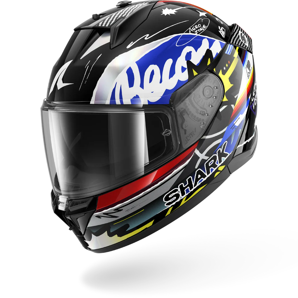 Casco Shark D-SKWAL 3 STREETRUSH Black Blue Chrom