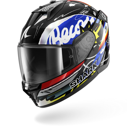 Casco Shark D-SKWAL 3 STREETRUSH Black Blue Chrom