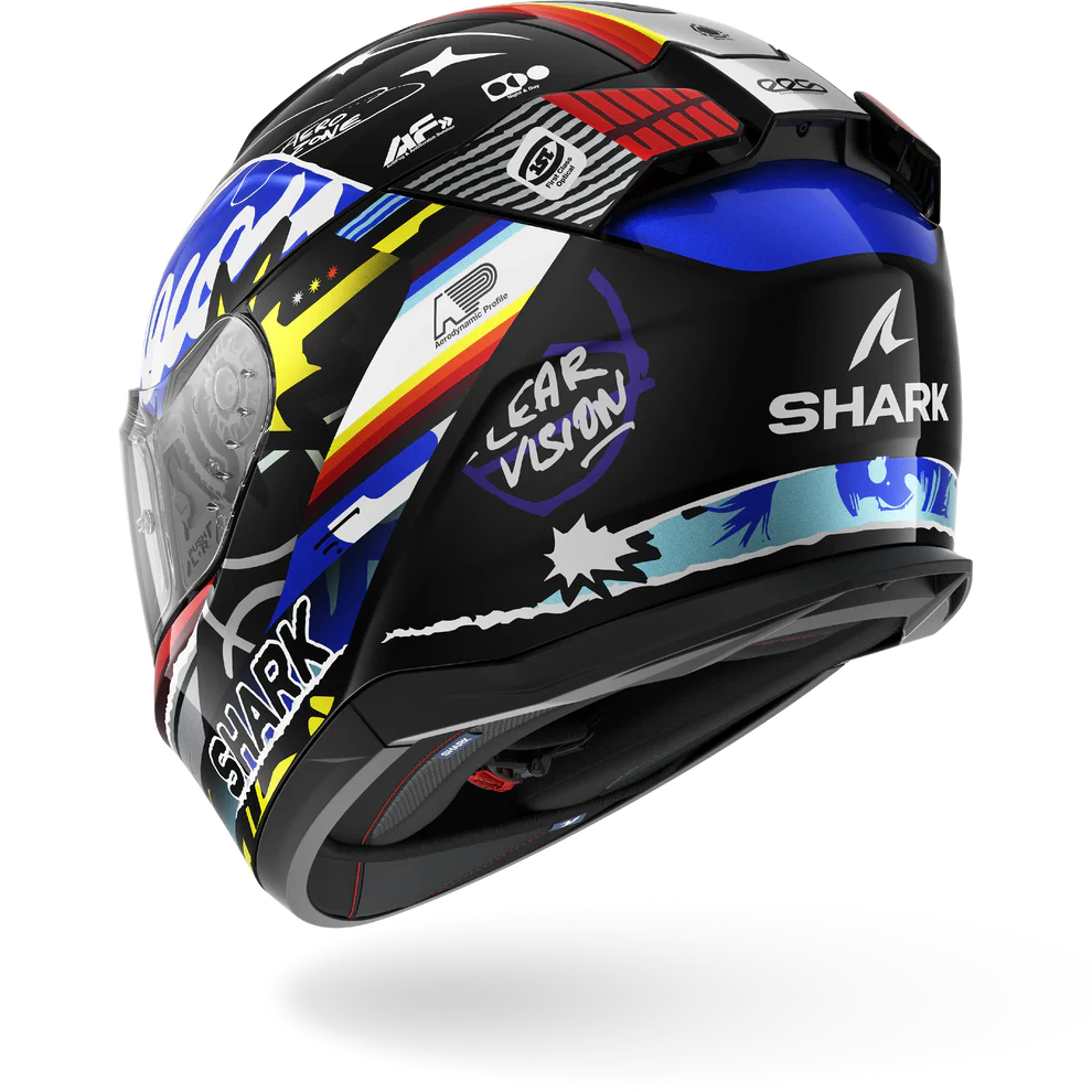 Casco Shark D-SKWAL 3 STREETRUSH Black Blue Chrom