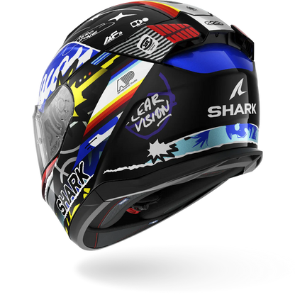 Casco Shark D-SKWAL 3 STREETRUSH Black Blue Chrom