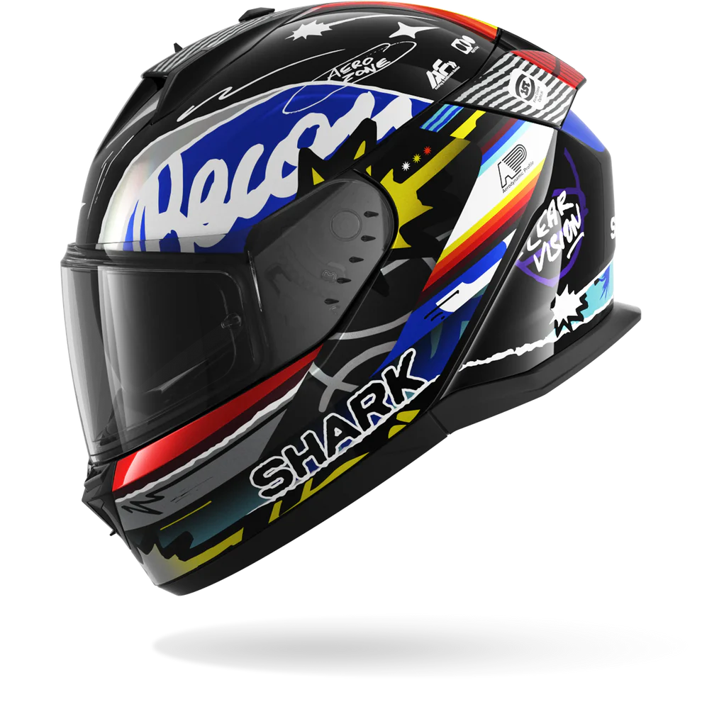 Casco Shark D-SKWAL 3 STREETRUSH Black Blue Chrom