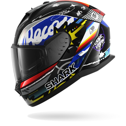 Casco Shark D-SKWAL 3 STREETRUSH Black Blue Chrom