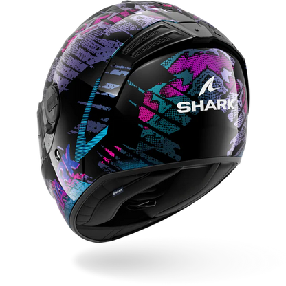 Casco SHARK Spartan RS REPTAIA Black Blue Glitter