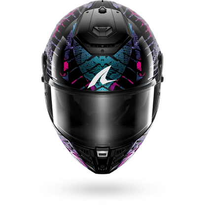 Casco SHARK Spartan RS REPTAIA Black Blue Glitter