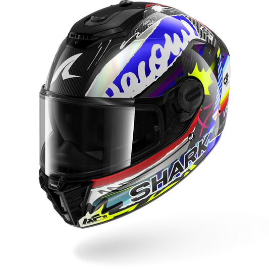 Casco Shark SPARTAN RS CARBON STREETRUSH Carbon Blue Chrom