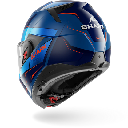 Casco SHARK Ribaltabile OXO MEKARIUM Blue Chrom Orange