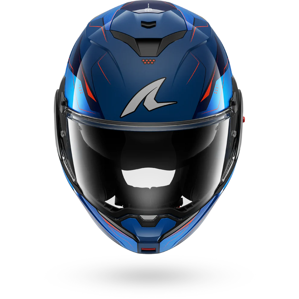 Casco SHARK Ribaltabile OXO MEKARIUM Blue Chrom Orange