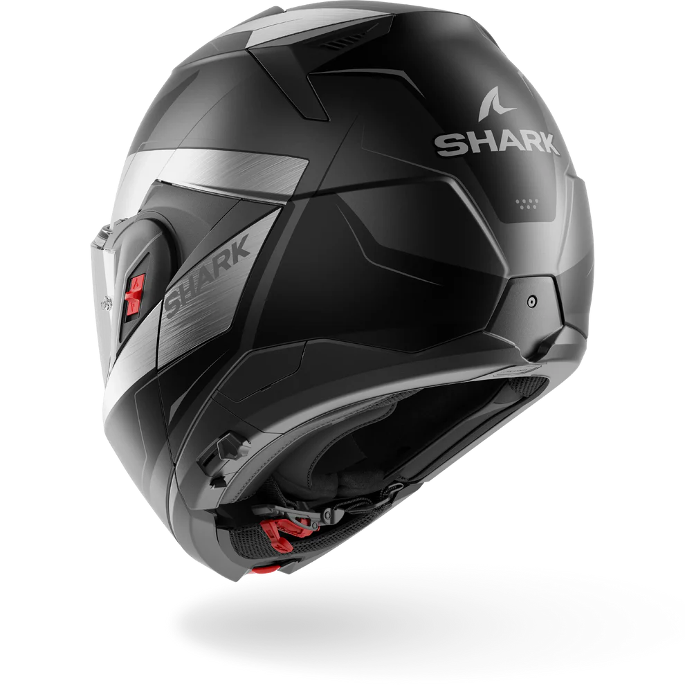 Casco SHARK Ribaltabile OXO MEKARIUM Mat Anthracite Chrom Black