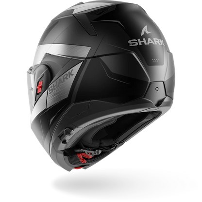 Casco SHARK Ribaltabile OXO MEKARIUM Mat Anthracite Chrom Black