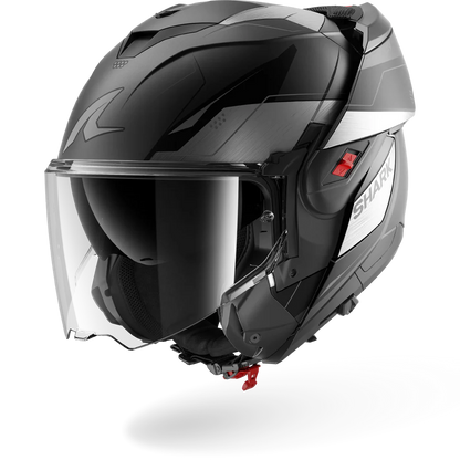 Casco SHARK Ribaltabile OXO MEKARIUM Mat Anthracite Chrom Black