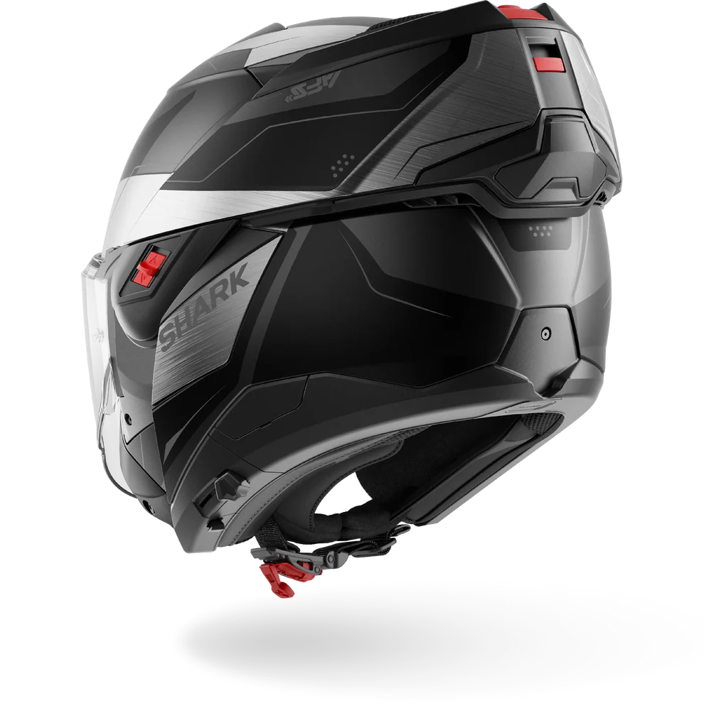 Casco SHARK Ribaltabile OXO MEKARIUM Mat Anthracite Chrom Black
